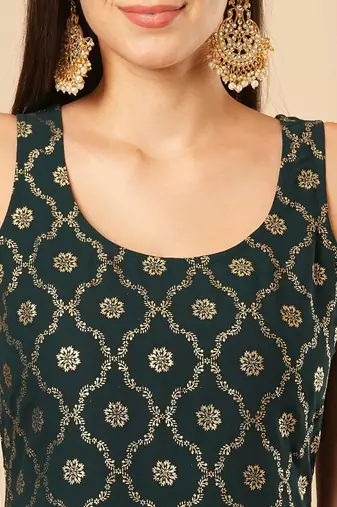 Team Green Printed Kurta with palazzo set 