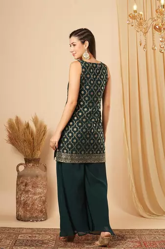 Team Green Printed Kurta with palazzo set 