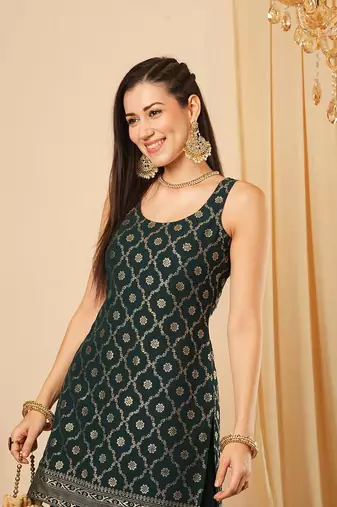Team Green Printed Kurta with palazzo set 