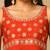 Orange Embroidered Sleeveless Kurta set 