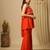 Orange Embroidered Sleeveless Kurta set 