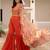 Oranage Embellished Square Neck Top & Sharara With Shrug