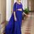 Blue Embroidered Round Neck Sleeveless Top & Palazzo With Shrug