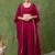 Rani Pink Embroidered Crop Top With Shrug & Palazzos
