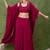 Rani Pink Embroidered Crop Top With Shrug & Palazzos