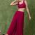 Rani Pink Embroidered Crop Top With Shrug & Palazzos