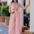 Pink colour Women Embroidered Shrug & Crop Top with Palazzo Set