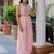 Pink colour Women Embroidered Shrug & Crop Top with Palazzo Set