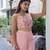 Pink colour Women Embroidered Shrug & Crop Top with Palazzo Set