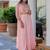 Pink colour Women Embroidered Shrug & Crop Top with Palazzo Set