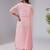 Pink colour Women Embroidered Shrug & Crop Top with Palazzo Set