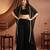 Black colour Women Embroidered Top Shrug With Palazzo set
