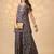 Navy Blue Printed Round Neck Kurti & Palazzos Set