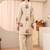 Cream colour Floral Embroidered Tunic with Palazzos