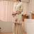 Cream colour Floral Embroidered Tunic with Palazzos