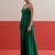 Green colour Shadow Work Embellished Top with Skirt