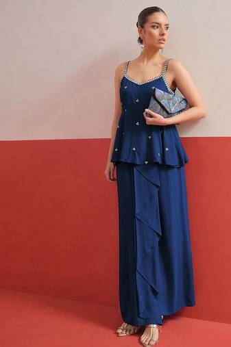 Shadow Work Embroidered Top with Skirt