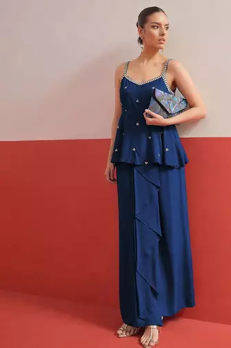 Shadow Work Embroidered Top with Skirt
