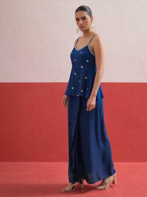 Shadow Work Embroidered Top with Skirt 3