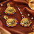 Multicolor beaded floral earring and tikka