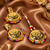 Multicolor beaded floral earring and tikka