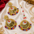 Traditional multicolor beaded chandbali earring tikka