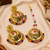 Traditional multicolor beaded chandbali earring tikka