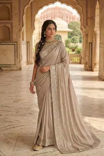 designer new Silk Blend party wear saree  