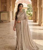 designer Silk Blend party wear saree  