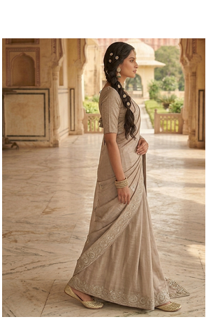 designer Silk Blend party wear saree   2