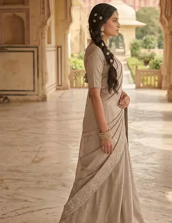designer new Silk Blend party wear saree  