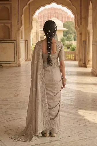 designer new Silk Blend party wear saree  