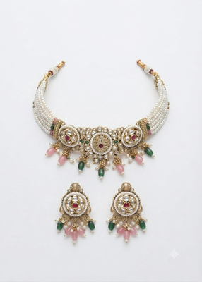 Multi-gemstone heritage choker set 2