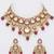Ruby red polki & pearl choker set