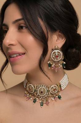Multi-gemstone heritage choker set 4