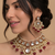 Ruby red polki & pearl choker set