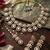 Silver-tone teardrop polki choker set with maang tikka