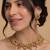 Antique gold polki & gemstone choker set