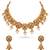 Antique gold polki & gemstone choker set