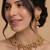 Antique gold polki & gemstone choker set