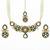 Emerald enamel polki choker set with maang tikka