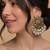 Floral polki & pearl statement earrings