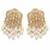 Floral polki & pearl statement earrings