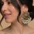 Floral polki & pearl statement earrings