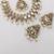 Antique silver-tone mirror & pearl choker set with maang tikka