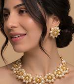 Pearl blossom choker set