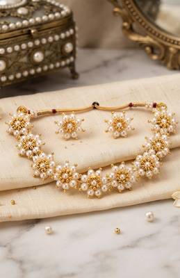 Pearl blossom choker set 3