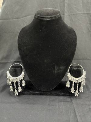 Oxidized Silver Chandbali Earrings for Women | Traditional Jhumka Dangle Earrings | Indian Ethnic Festive Jewellery 2