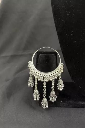 Oxidized Silver Chandbali Earrings for Women | Traditional Jhumka Dangle Earrings | Indian Ethnic Festive Jewellery