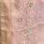 Light Pink Embroidery Beats Sequin Floral Work And Lightweight Tissue Linen Saree With Unstitched Blouse